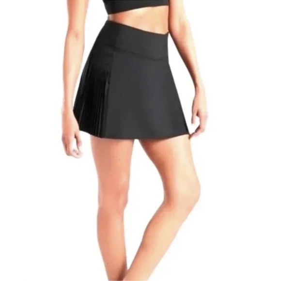 Athleta Pants - Athleta Backspin Black Pleated Tennis Skort Athletic Skirt Womens Size Small
